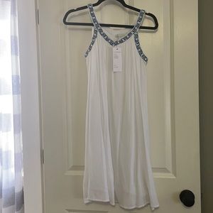 White Dress/ cover up with embroidery Detial